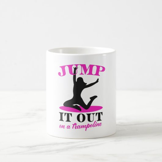 Trampolin Women Jumping Fitness Geschenk Kaffeetasse (Mittel)