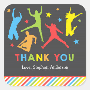 Trampoline-Aufkleber/Sprungs-Aufkleber Quadratischer Aufkleber