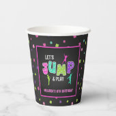 Trampoline Birthday Paper Cup - Mädchen Pappbecher (Rückseite)