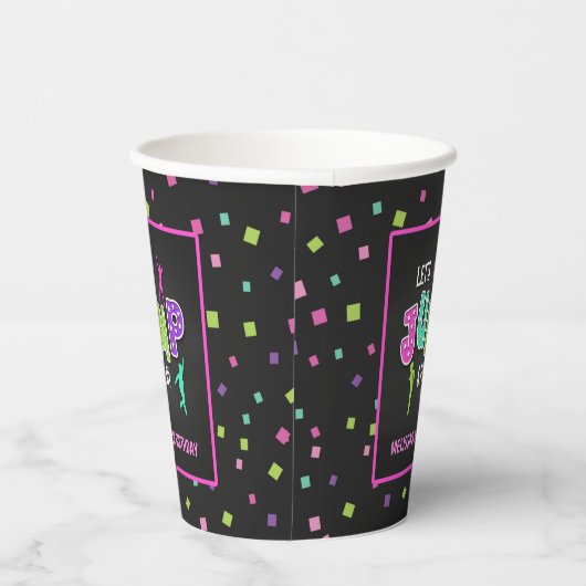 Trampoline Birthday Paper Cup - Mädchen Pappbecher (Rechts)