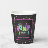 Trampoline Birthday Paper Cup - Mädchen Pappbecher (Vorderseite)