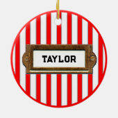 Trampoline Christmas Collectible Keramik Ornament (Hinten)