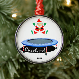 Trampoline Christmas Keepsake 2025 Ornament Aus Metall