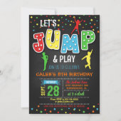 Trampoline - Einladung zum Geburtstag - Junge (Vorderseite)
