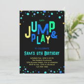 Trampoline Geburtstag Einladung Jump Play Party (Stehend Vorderseite)