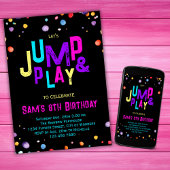 Trampoline Geburtstag Einladung Jump Play Party