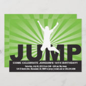 Trampoline-Geburtstags-Party Einladung für einen (Vorne/Hinten)