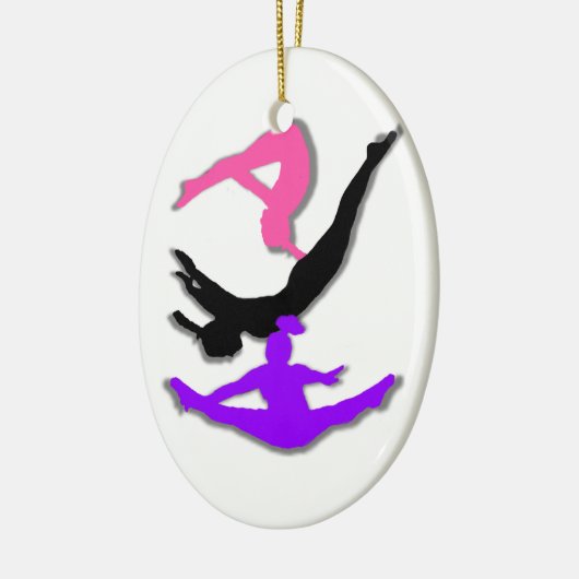 Trampoline Gymnast Keramikornament (Links)