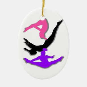 Trampoline Gymnast Keramikornament