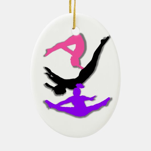 Trampoline Gymnast Keramikornament (Hinten)