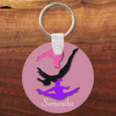 Trampoline gymnast personalized keychain schlüsselanhänger (Vorderseite)