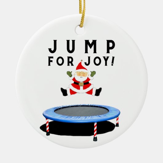 Trampoline Holiday Keepake Keramikornament (Vorne)