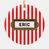 Trampoline Holiday Keepake Keramikornament (Hinten)