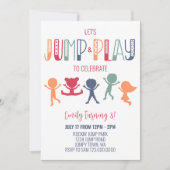 Trampoline Jump and Play Birthday Party Einladung (Vorderseite)