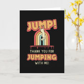 Trampoline Jump Danke Gymnast Trampoling Karte (Gelbe Blume)