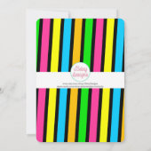 Trampoline Jump Park Party in Neonfarben Einladung (Rückseite)