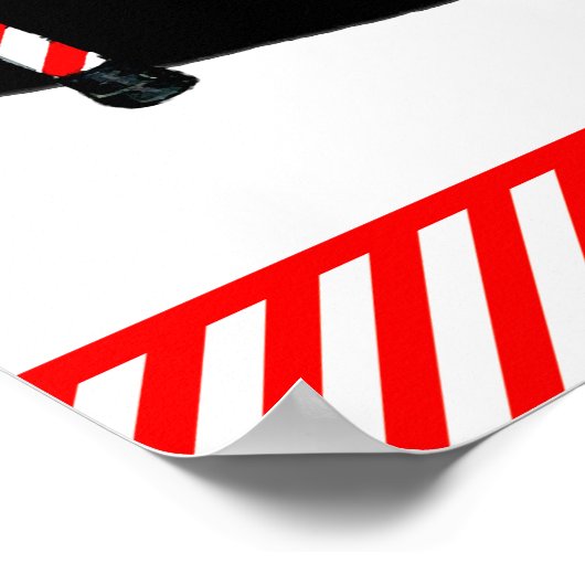 Trampoline Jumping Santa Claus Poster (Ecke)