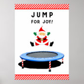 Trampoline Jumping Santa Claus Poster (Vorne)