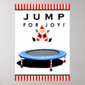 Trampoline Jumping Santa Claus Poster (Vorne)