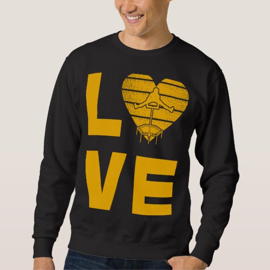 Trampoline Jumping Trampolin Gymnastik 13 Sweatshirt (Vorderseite)