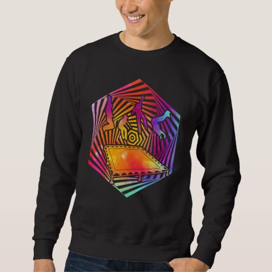 Trampoline Jumping Trampoline Gymnastics  9 Sweatshirt (Vorderseite)