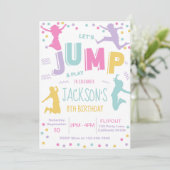 Trampoline Park Geburtstag Einladung Jump Einladun (Stehend Vorderseite)