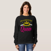 Trampoline Queen Jumping Trampoliner Trampolining Sweatshirt (Vorne ganz)