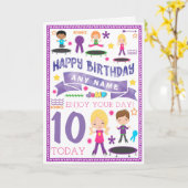 Trampoline-Schlag-Sprungs-personalisierte Karte (Gelbe Blume)