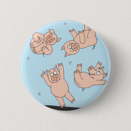 Trampoline-Schweine Button (Vorderseite)