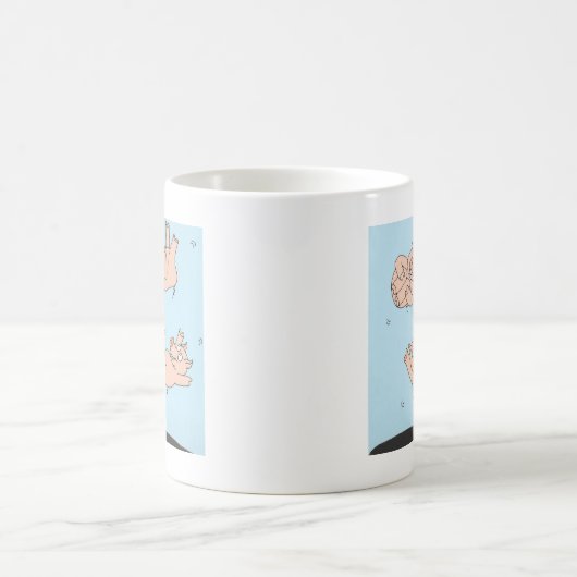 Trampoline-Schweine Kaffeetasse (Mittel)