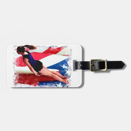 TrampolineGymnast Gepäckanhänger (Vorderseite horizontal)