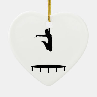 Trampolinemädchen Keramik Ornament