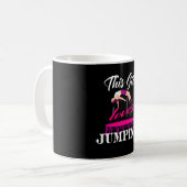 Trampolines Geschenk Idee Frauen springen Fitness Kaffeetasse (Vorderseite Links)