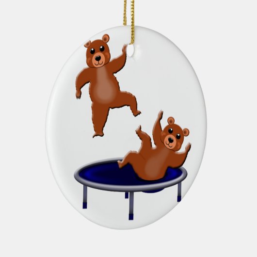 trampolining Bären Keramikornament (Rechts)