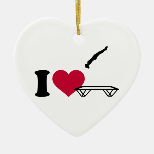 Trampolining Liebe I Keramikornament (Vorne)
