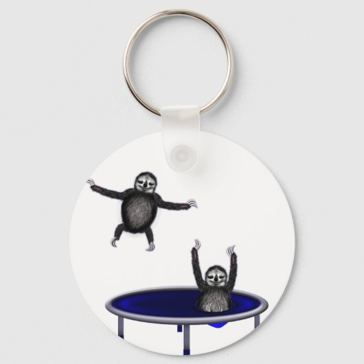 trampolining sloths schlüsselanhänger (Vorderseite)