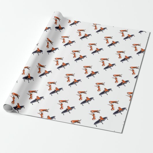 trampolining Tiger Geschenkpapier (Ungerollt)