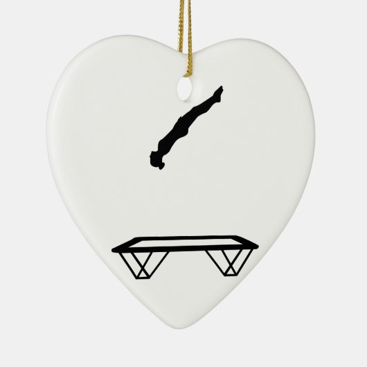 Trampolinistin Keramik Ornament (Rechts)