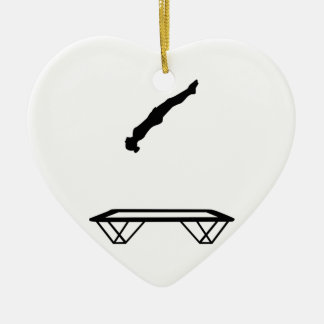 Trampolinistin Keramik Ornament