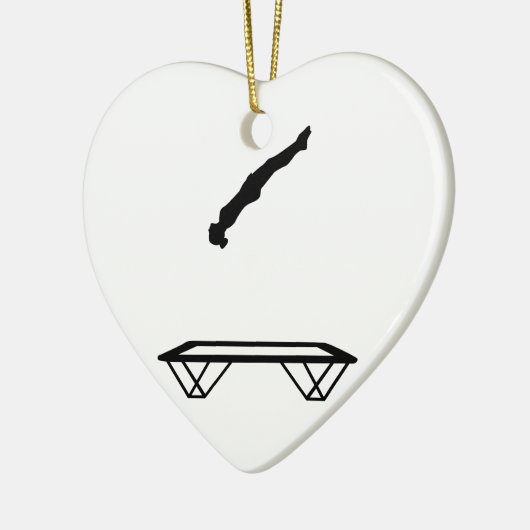 Trampolinistin Keramik Ornament (Links)