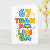 Trampolinium Karte (Gelbe Blume)