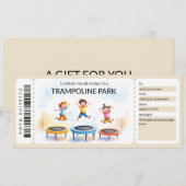 Trampolinpark-Geschenkgutscheinvorlage Einladung (Vorne/Hinten)