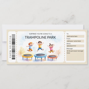 Trampolinpark-Geschenkgutscheinvorlage Einladung