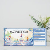 Trampolinpark - Springhouse-Ticket Einladung (Stehend Vorderseite)