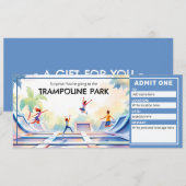 Trampolinpark - Springhouse-Ticket Einladung (Vorne/Hinten)
