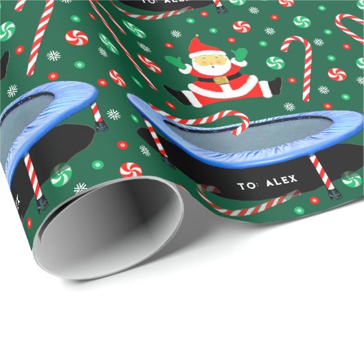 Trampolinturnen-Geschenk Geschenkpapier (Rolleneckpunkt)