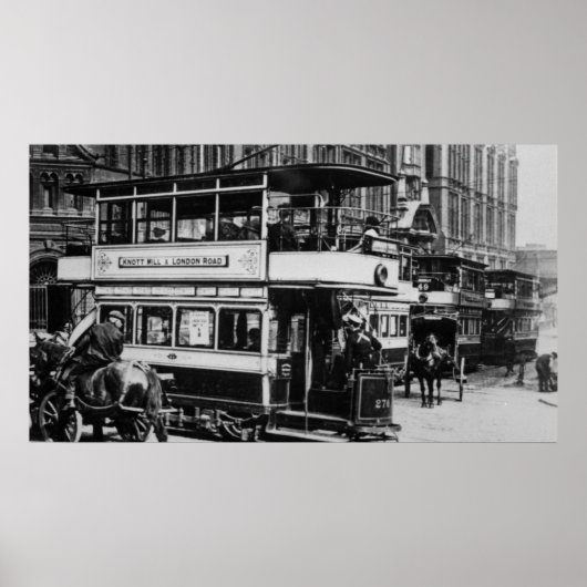 Trams in Manchester, c.1900 Poster (Vorne)