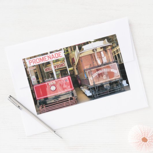 TRAMS RECHTECKIGER AUFKLEBER (Umschlag)