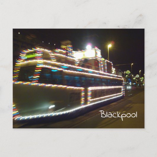 Tramschiff - Blackpool-Illuminationen Postkarte (Vorderseite)