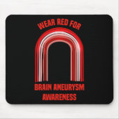 Tran Red for Brain Aneurysm Awareness Brain Aneu Mousepad (Vorne)